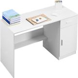 Vevor Kinderbureau, Klein Bureau met Lade Werktafel Houten Rechthoekig, Wit