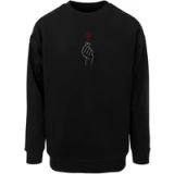 Merchcode Sweatshirt 'K Heart' rood / zwart / wit