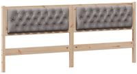 vidaXL Hoofdbord Anders Bruin en Taupe 200 cm Massief Grenenhout