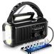Zimilo radio d'urgence avec powerbank 20000mAh, 3 méthodes de recharge : manivelle, énergie solaire et USB, avec lampe de poche, lampe de lecture et alarme SOS, noir