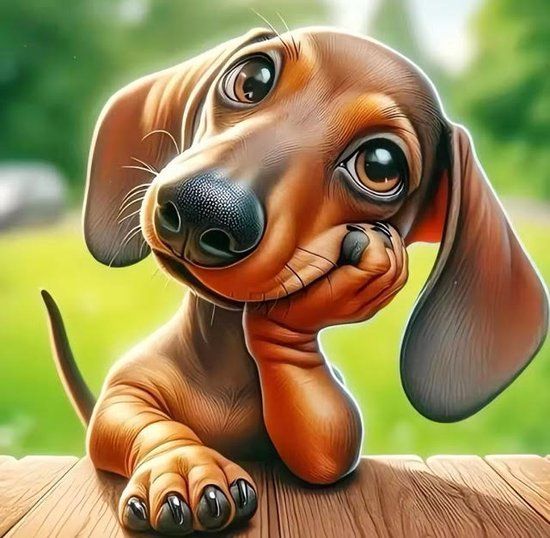 Diamond Painting - 30x30cm - Vierkante steentjes - Hond - Volwassenen & Kinderen