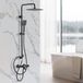 Unyqoos® Douchesysteem modern zwart met regendouche en handdouche
