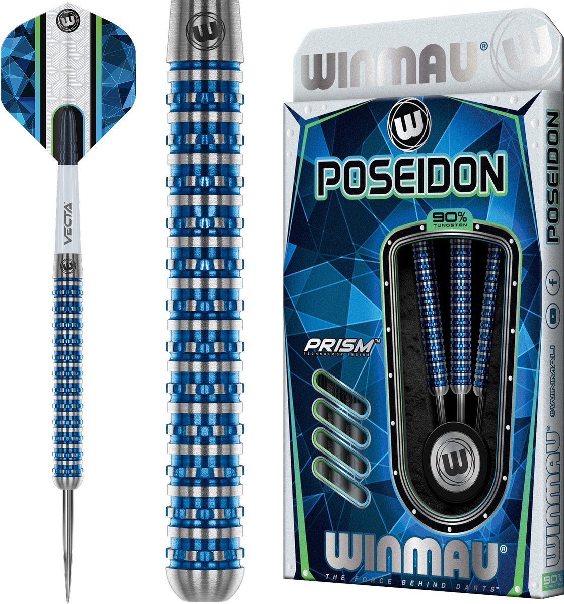 WINMAU - Poseiden Steeltip Tungsten Dartpijlen Professioneel - 24g