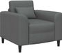 vidaXL Fauteuil Donkergrijs Stof