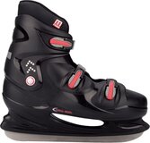 Nijdam IJshockeyschaats XXL - Hardboot - Zwart/Zilver/Rood - Maat 49