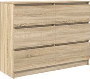 vidaXL Dressoir Sonoma eiken 100x35x76 cm bewerkt hout