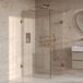 Brauer Void - Douchecabine met Draaideur - Helder Glas - 100x100x200 cm - incl. Glascoating - PVD Goud Geborsteld