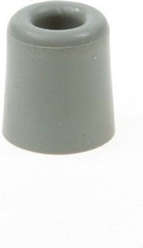 2x Deurbuffer / deurstopper grijs rubber 35 x 30 mm - deurstop