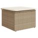 VidaXL Tuinkruk met kussen 55x55x37 cm poly rattan beige