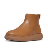 FitFlop IQ-Comff Leren Rits Enkellaarzen Bruin - Maat 38