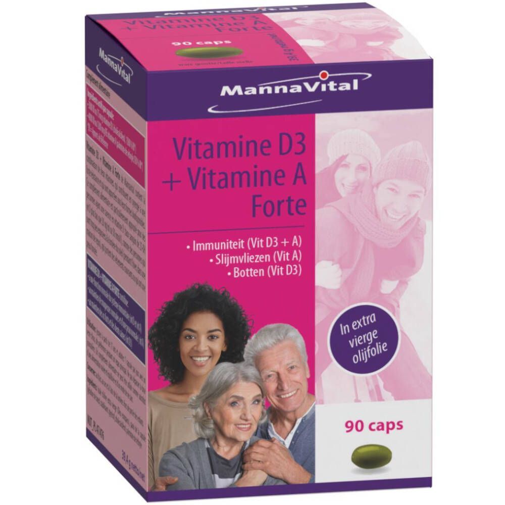 Mannavital Vitamine D3 & Vitamine A Forte Capsules - 5412339103553