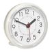 TFA Dostmann analoge badkamer klok, 60.3055.02, waterbestendig, eenvoudige bevestiging, quartz klok, creme wit, (L) 102 x (B) 55 (94) x (H) 102 mm