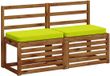 vidaXL - 1-delig - Bankkussen - VUGHT - 100% Polyester - Helder Groen