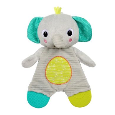 Bright Starts Snuggle & Teethe Elephant - Kleurrijk
