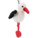 Schaffer 0207 pluche sleutelhanger ooievaar Dudu 13 cm