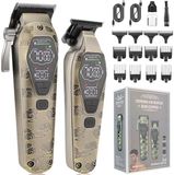 STILVORA Tondeuses – Haartrimmer Set Met Trimmen Tondeuse Voor Thuis, LED Batterij Indicator En Type-C Opladen – Professionele Haarkliefset – ABS – Brons