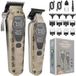 STILVORA Tondeuses – Haartrimmer Set Met Trimmen Tondeuse Voor Thuis, LED Batterij Indicator En Type-C Opladen – Professionele Haarkliefset – ABS – Brons
