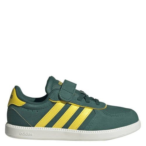 adidas Sportswear Breaknet imitatieleren leren sneakers Sleek donkergroen/geel
