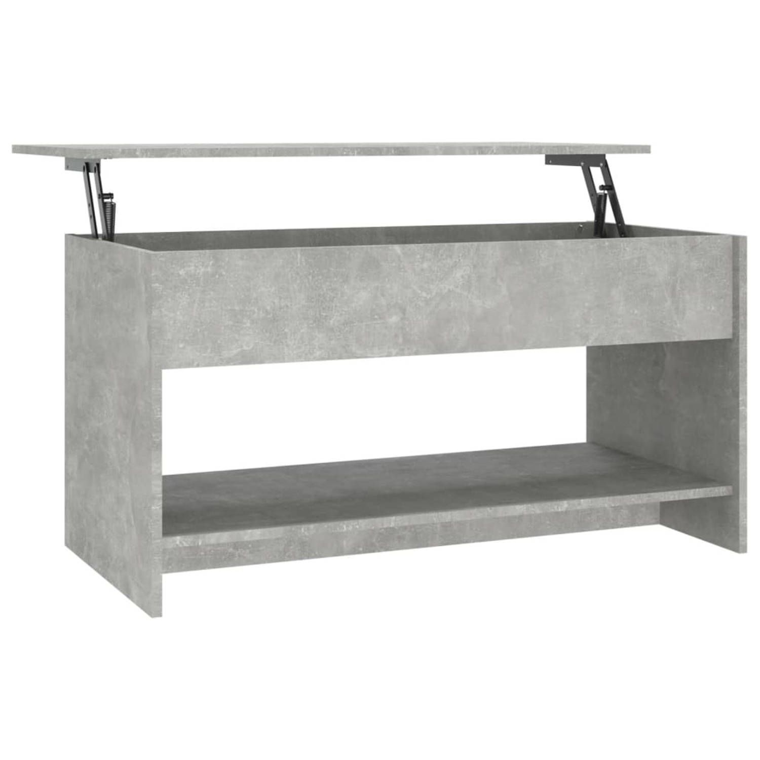 vidaXL salontafel 102x50x52,5 cm bewerkt hout betongrijs