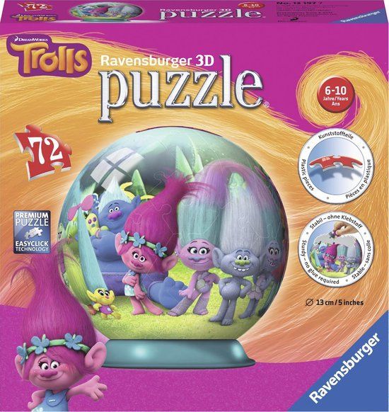 Ravensburger Trolls 3D Puzzle - 72 Pieces - Ages 6+