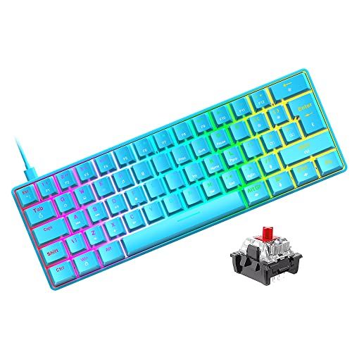 FELiCON Mini 60% RGB Gaming Toetsenbord - Red Switch - 62 Toetsen - UK Layout