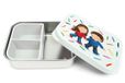 Clavis Luuk en Lotje lunchbox Wit RVS/Siliconen Rechthoekig