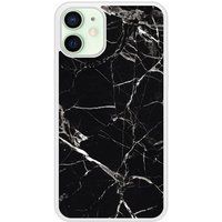 Apple iPhone 12 Marbre noir Verstevigd hoesje met sublimatie bedrukking