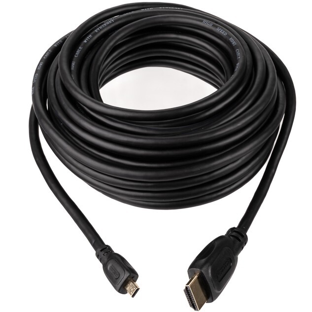 Caruba HDMI male - Micro HDMI male Cable (no chipset), 10 m