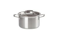 Le Creuset Roestvrijstalen Diepe Braadpan met 3 Lagen en Deksel, 20 x 9,7 cm