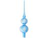 Bellatio Decorations Krebs Luxe Kerstboom Piek - Lichtblauw Ijslak - 30 cm - Glas