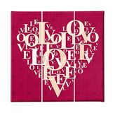 Homemania Hartvormig bord, 3-delig, voor Living, Room-Multicolor, 69 x 3 x 50 cm, HM203PKNV-157, polyester, hout