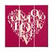 Homemania Hartvormig bord, 3-delig, voor Living, Room-Multicolor, 69 x 3 x 50 cm, HM203PKNV-157, polyester, hout