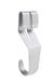 Phoenix 124222SI metalen haken set van 3, metaal, zilver, 2,1 x 2,3 x 8 cm