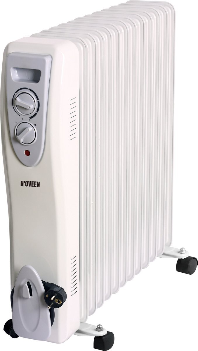 Noveen OH13 Olieradiator - Elektrische verwarming - Thermostaat - 3 Standen - tot 3000W - Wit