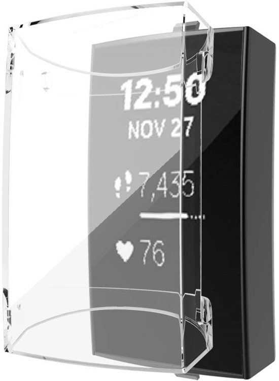KELERINO. Full cover hoesje voor Fitbit Charge 3 - Siliconen - Transparant
