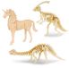 Puzzle 3D en bois - Dinosaure et licorne - 3 modèles - Pour enfants dès 8 ans