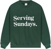 POCKIES Oversized Sundays Crew Heren Sweater Donkergroen - Maat M
