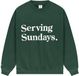 POCKIES Oversized Sundays Crew Heren Sweater Donkergroen - Maat M