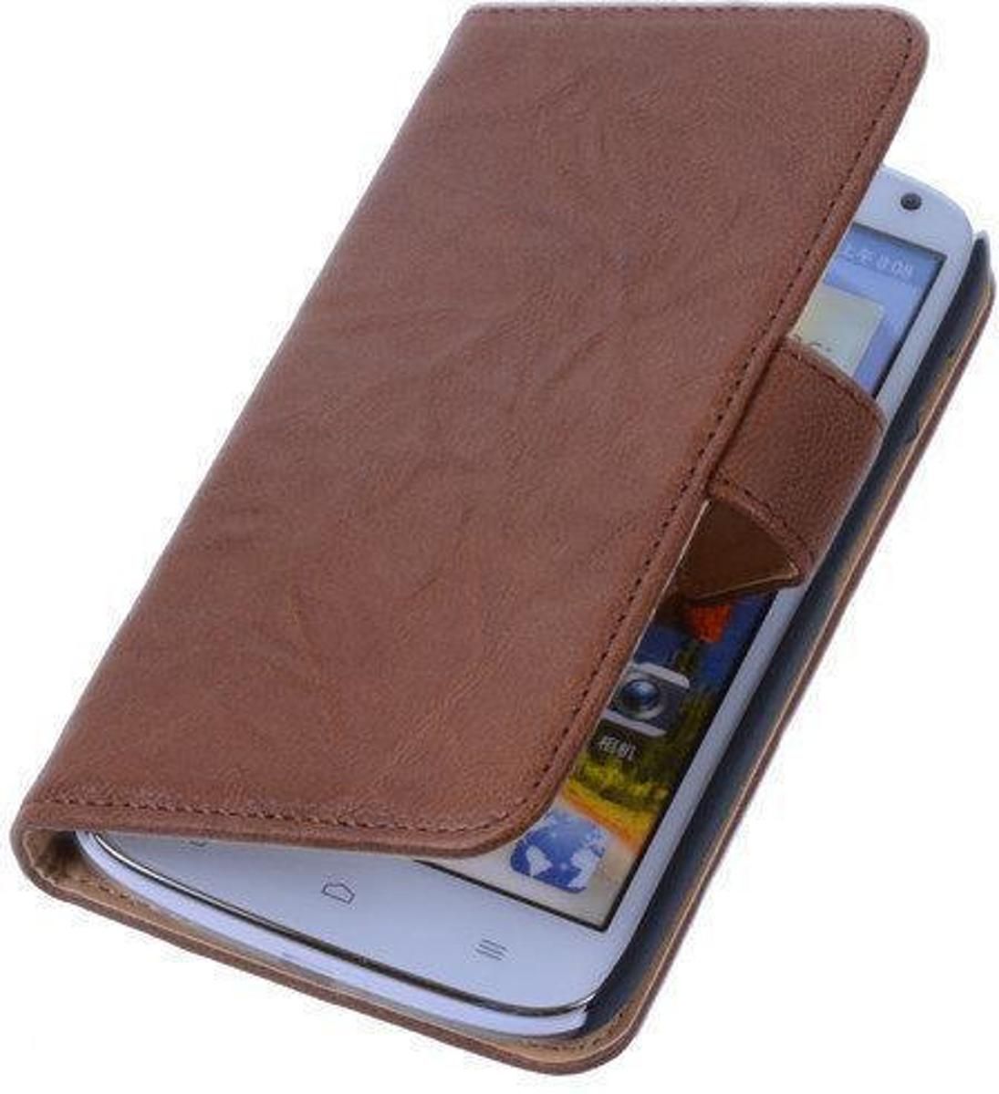 Best Cases Bruin Huawei Ascend G610 Luxe Echt Lederen Booktype Hoesje - 8718883035843