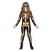 Zwart/oranje skelet kostuum voor kinderen - Halloweenoutfits voor jongens/meisjes 122/134
