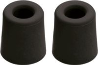 Benson Butoirs de porte / arrêts de porte en caoutchouc - 2x - noir - 50 x 40 mm - avec fixation à vis