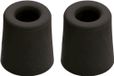 Benson Butoirs de porte / arrêts de porte en caoutchouc - 2x - noir - 50 x 40 mm - avec fixation à vis