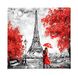 Homemania Eiffeltoren en landschappen voor woonkamer, slaapkamer, meerkleurig, 60 x 3 x 60 cm, HM20KNV60 x 60 – 122, polyester, hout