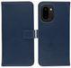 Selencia Echt Lederen Bookcase - Geschikt voor OnePlus 15R - Donkerblauw