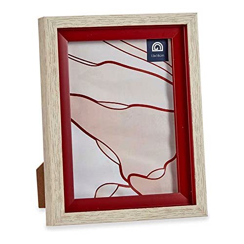 Gift Decor Fotolijst, rood, bruin, hout, kunststof, 17 x 2 x 21,8 cm