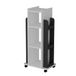 WELL HOME MOBILIARIO & DECORACIÓN Decoratieve boekenkast voor woonkamer of ontvangstruimte, met melamine gecoate spaanplaat, wit/antraciet, 120 x 40 x 60 cm