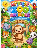 My First Zoo Animals: Cute Zoo Friends Colouring Book