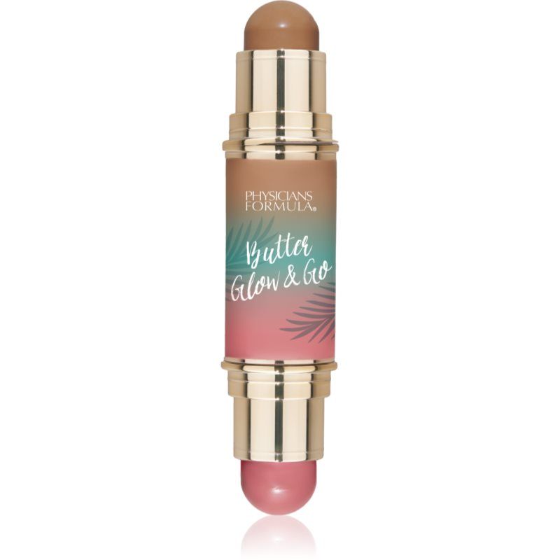 Physicians Formula Butter Glow & Go – Dubbelzijdige Multiuse Make-up Stick voor Wangen, Ogen en Lippen, Complementaire Kleuren voor Bronzing, Contour en Blush, SUNKISSED ROSE