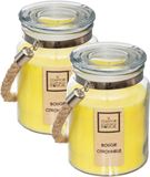 Atmosphera bougie parfumée citronnelle - 2x - 500 g - citronnelle - 84 heures