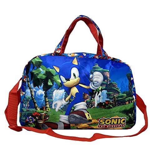 coriex Sonic-tas, verstelbare schouderriem, twee handgrepen, tas, fitnessstudio, reizen, 40 x 26 x 21 cm, blauw - SN4359MC